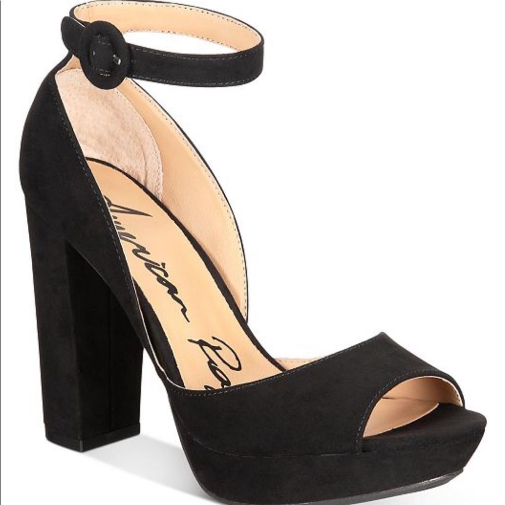 American Rag Micro Suede Black Heels